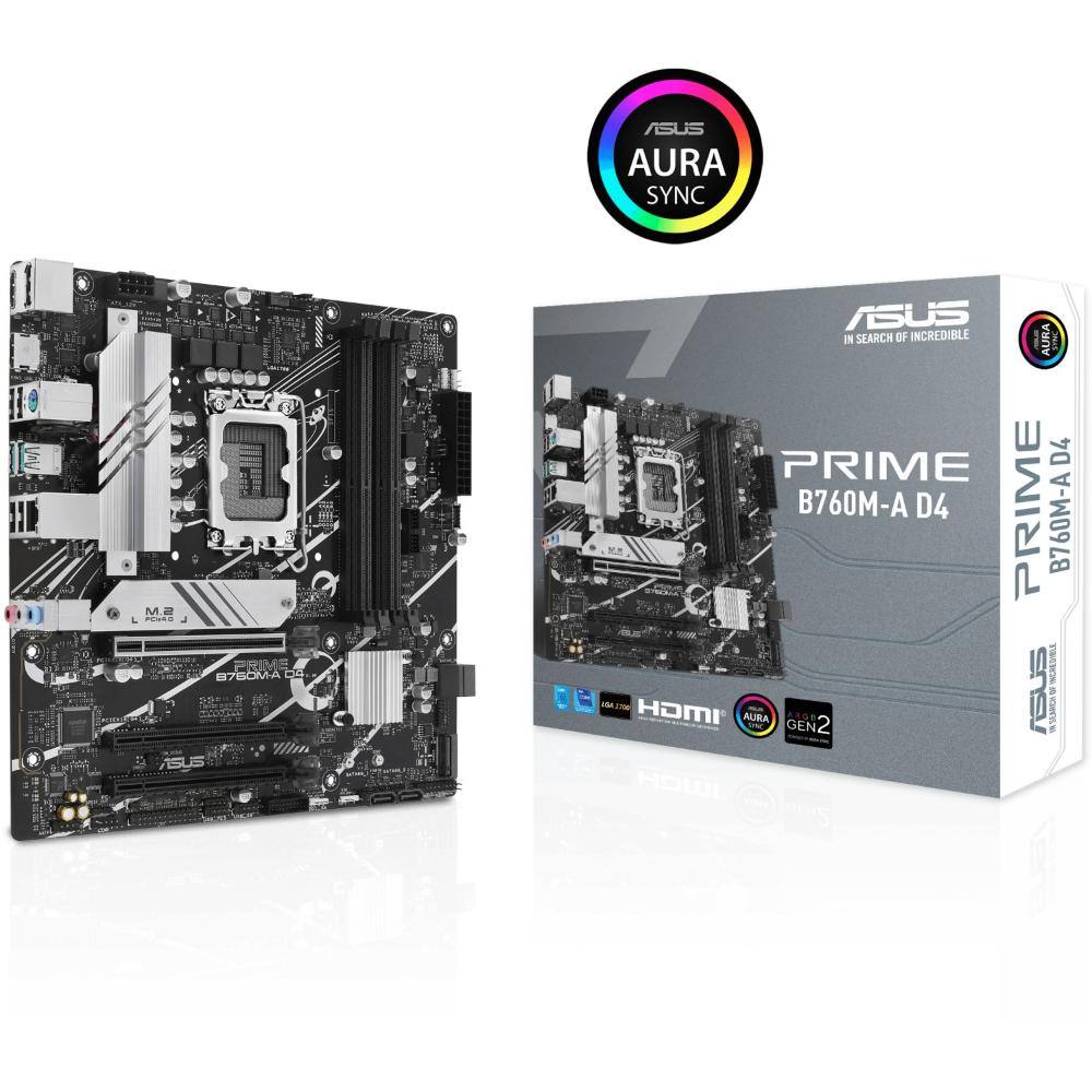 ASUS PRIME B760M-A WIFI D4 Intel B760 LGA 1700 micro ATX (90MB1CX0-M1EAY0) (ASU90MB1CX0-M1EAY0)