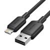 VENTION USB 2.0 A Male to Lightning Male 2.4A Cable 2M Black PVC Type (LAMBH) (VENLAMBH)