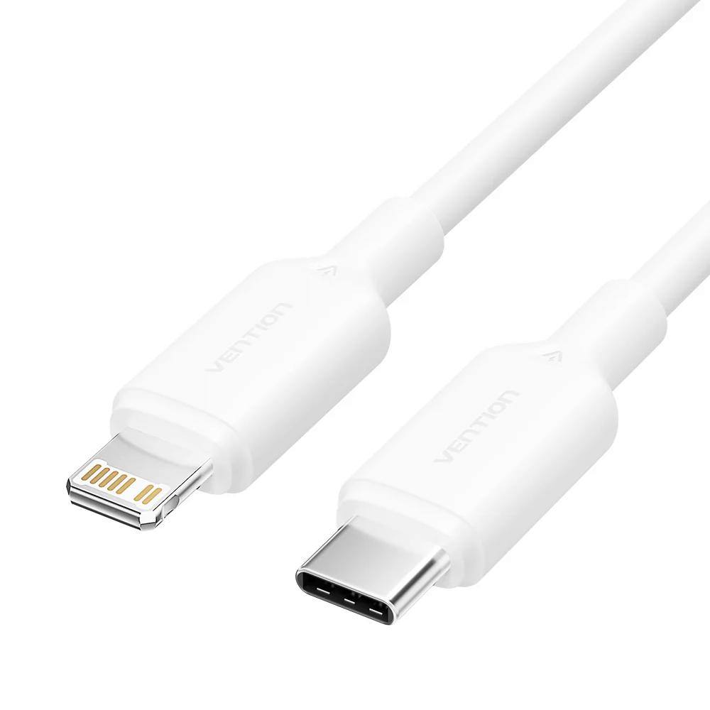 VENTION Type-C Male to Lightning Male 3A Cable 1M White PVC Type (LAKWF) (VENLAKWF)