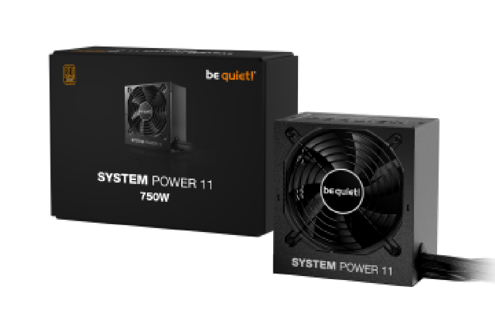 BEQUIET PSU SYSTEM POWER 11 750W BP012EU, BRONZE CERTIFIED, SILENCE-OPTIMIZED 12CM SILENT FAN, 5YW.