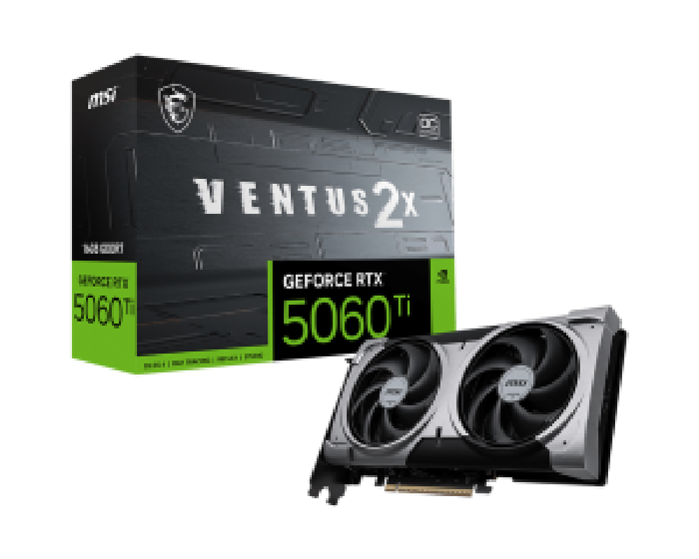 MSI VGA PCI-E NVIDIA GF RTX 5060 Ti 16G VENTUS 2X OC PLUS, 16GB/128BIT, GDDR7, HDMI/3xDP, DUAL FAN, 2 SLOT FANSINK, 3YW.
