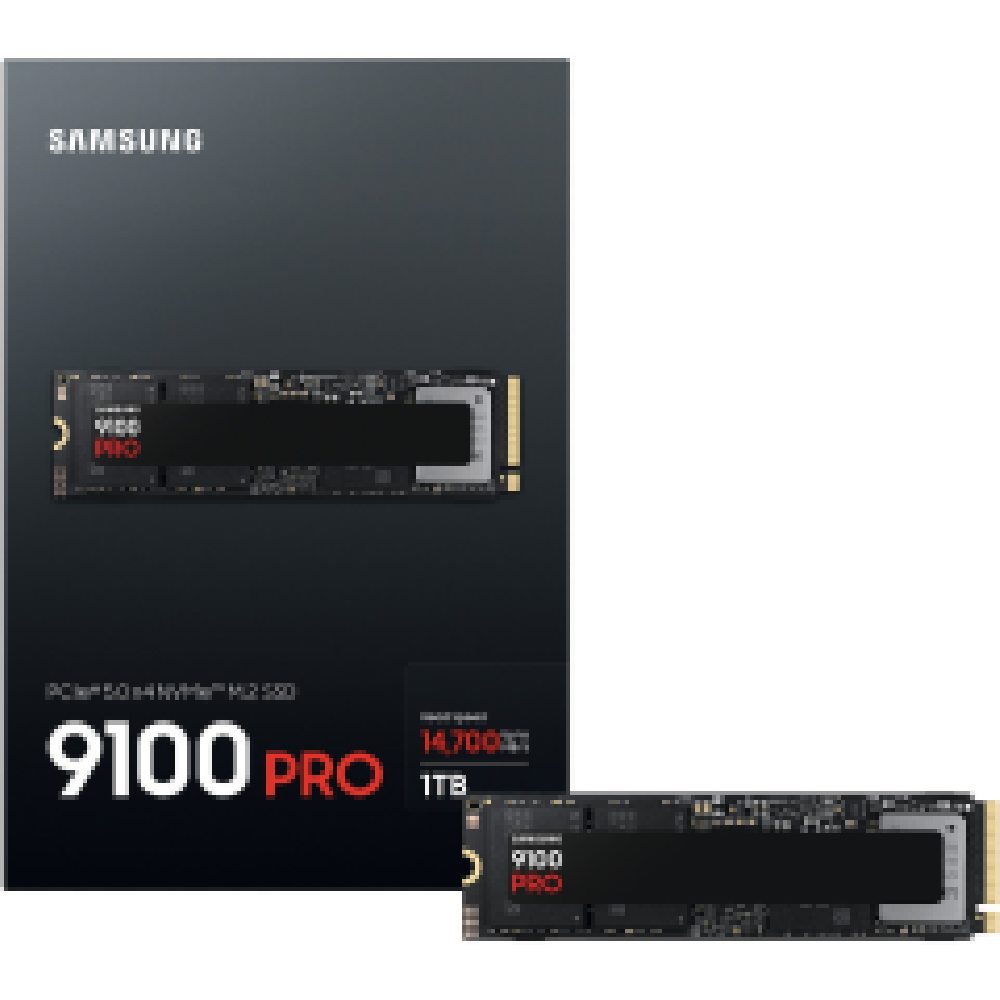SAMSUNG SSD M.2 NVMe PCI-E GEN5 1TB MZ-VAP1T0BW SERIES 9100 PRO, M.2 2280, NVMe PCI-E GEN5x4, READ 14700MB/s, WRITE 13300MB/s, 5
