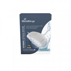 MediaRange Wired Optical 2-Button Hygienic Mouse with Touch-Scroll, 1.000 dpi, IP68, White (MROS265)