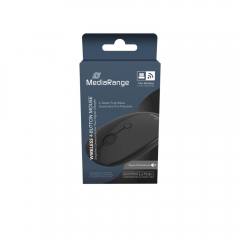 MediaRange Optical 4-Button Wireless Mouse, Scroll-Wheel, 1.000 - 2.400 dpi, Black (MROS268)