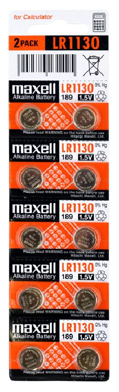 MAXELL αλκαλικές μπαταρίες LR1130, 1.5V, 10τμχ