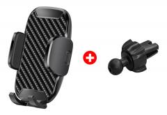 POWERTECH βάση smartphone για αεραγωγό αυτοκινήτου BNDL-0155, μαύρη