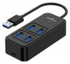 POWERTECH USB 3.2 hub PTR-0153, 4x θυρών, 5Gbps, USB σύνδεση, μαύρο