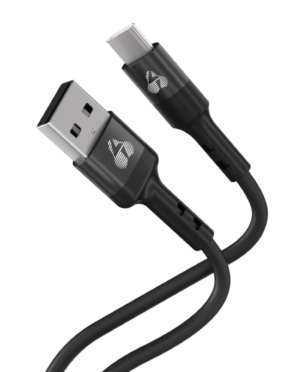 POWERTECH καλώδιο USB-C σε USB PTR-0161, σιλικόνης, 60W, 480Mbps, 1m, μαύρο