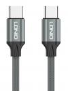 LDNIO καλώδιο USB-C σε USB-C LC441C, 65W PD, 1m, γκρι