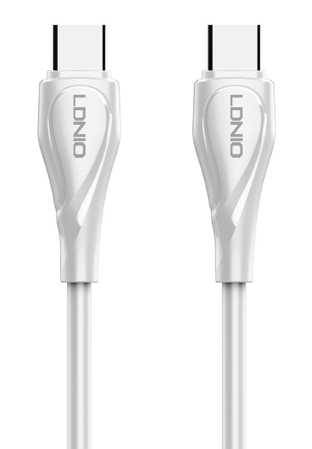 LDNIO καλώδιο USB-C σε USB-C LC611C, 65W PD, 1m, λευκό