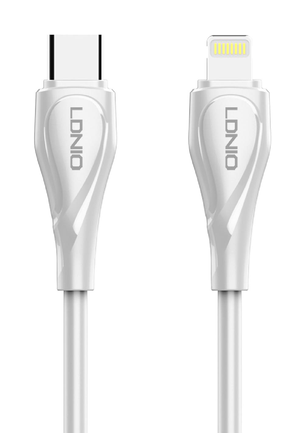 LDNIO καλώδιο Lightning σε USB-C LC611I, 30W PD, 1m, λευκό