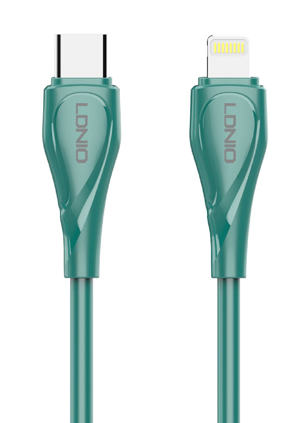 LDNIO καλώδιο Lightning σε USB-C LC611I, 30W PD, 1m, πράσινο