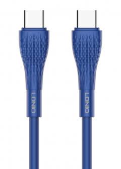 LDNIO καλώδιο USB-C σε USB-C LC672C, 65W PD, 2m, μπλε