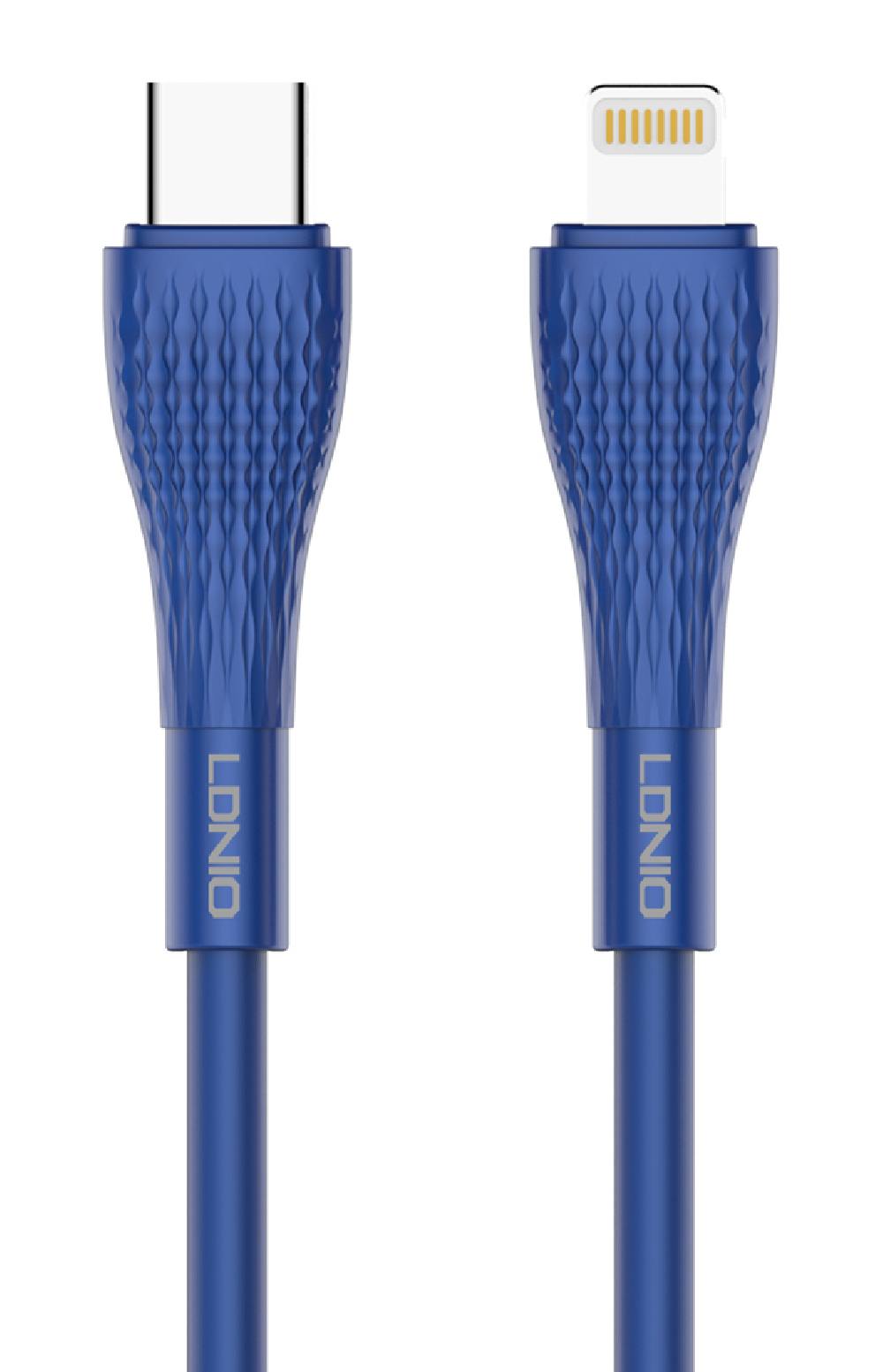 LDNIO καλώδιο Lightning σε USB-C LC672I, 30W PD, 2m, μπλε