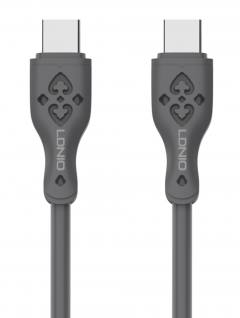LDNIO καλώδιο USB-C σε USB-C LC811C, 65W PD, 1m, γκρι