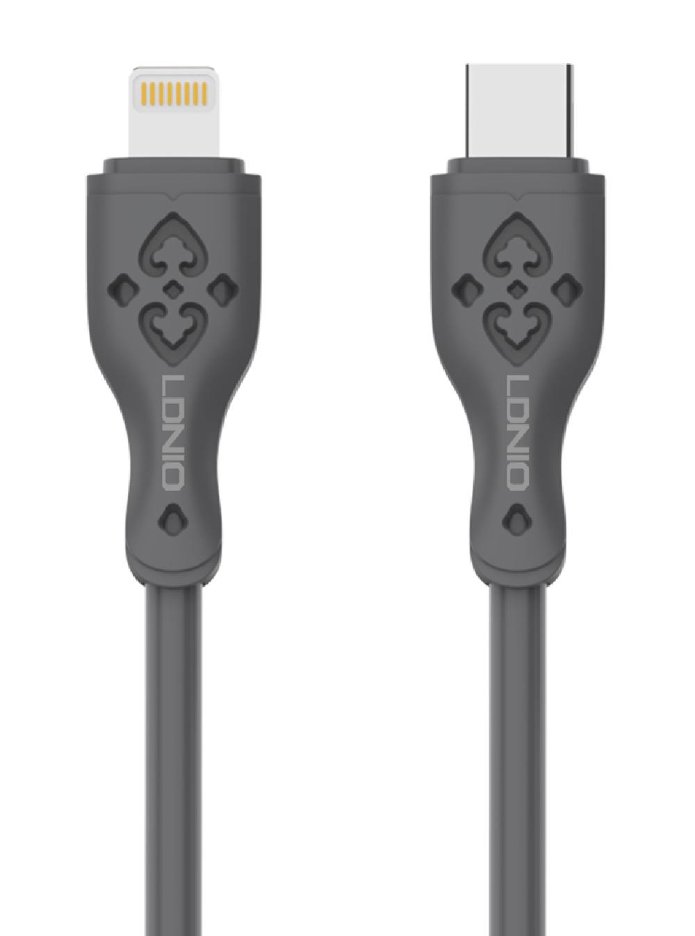 LDNIO καλώδιο Lightning σε USB-C LC811I, 30W PD, 1m, γκρι