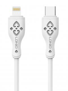 LDNIO καλώδιο Lightning σε USB-C LC812I, 30W PD, 2m, λευκό