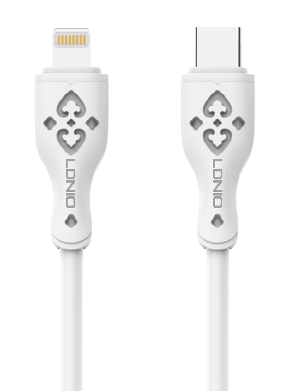 LDNIO καλώδιο Lightning σε USB-C LC812I, 30W PD, 2m, λευκό