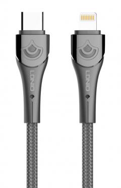 LDNIO καλώδιο Lightning σε USB-C LC861I, 30W PD, 1m, γκρι