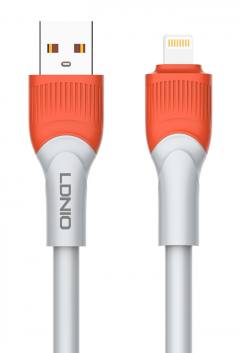 LDNIO καλώδιο Lightning σε USB LS601, 30W, 1m, γκρι