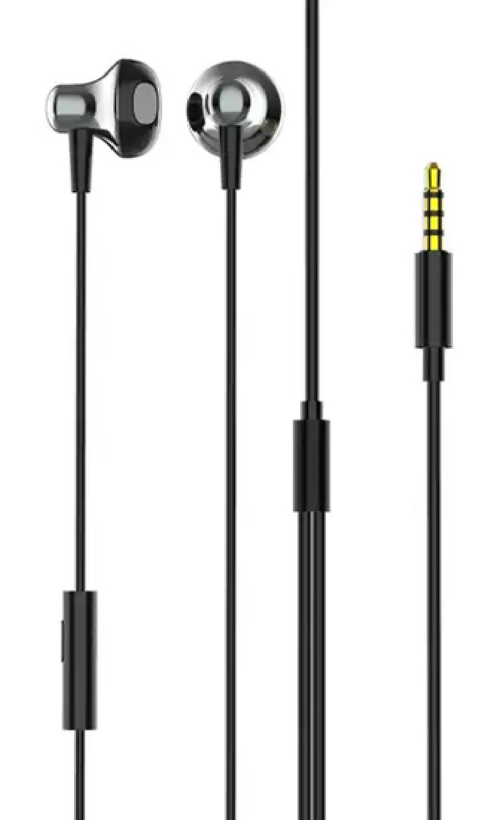 LDNIO earphones με μικρόφωνο HP08, 3.5mm σύνδεση, Φ13mm, 1.2m, γκρι