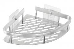 HOME USE γωνιακό ράφι τοίχου HUH-0158, αλουμινίου, 28x5.5x21cm, ασημί