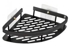 HOME USE γωνιακό ράφι τοίχου HUH-0159, αλουμινίου, 28x5.5x21cm, μαύρο