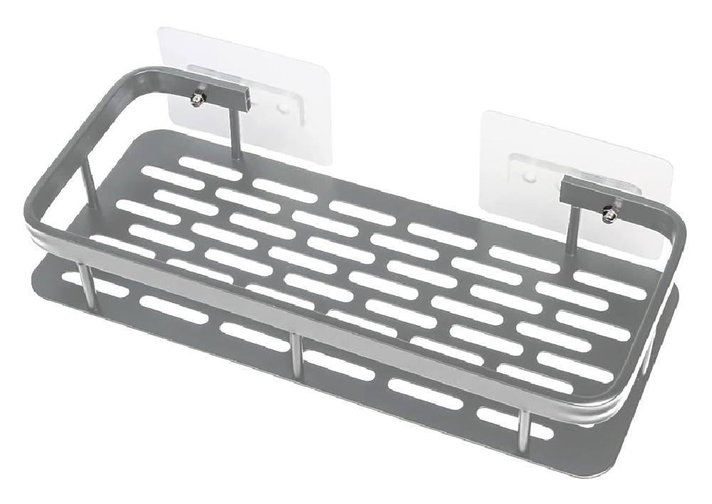 HOME USE ράφι τοίχου HUH-0161, αλουμινίου, 30x5x13cm, ασημί