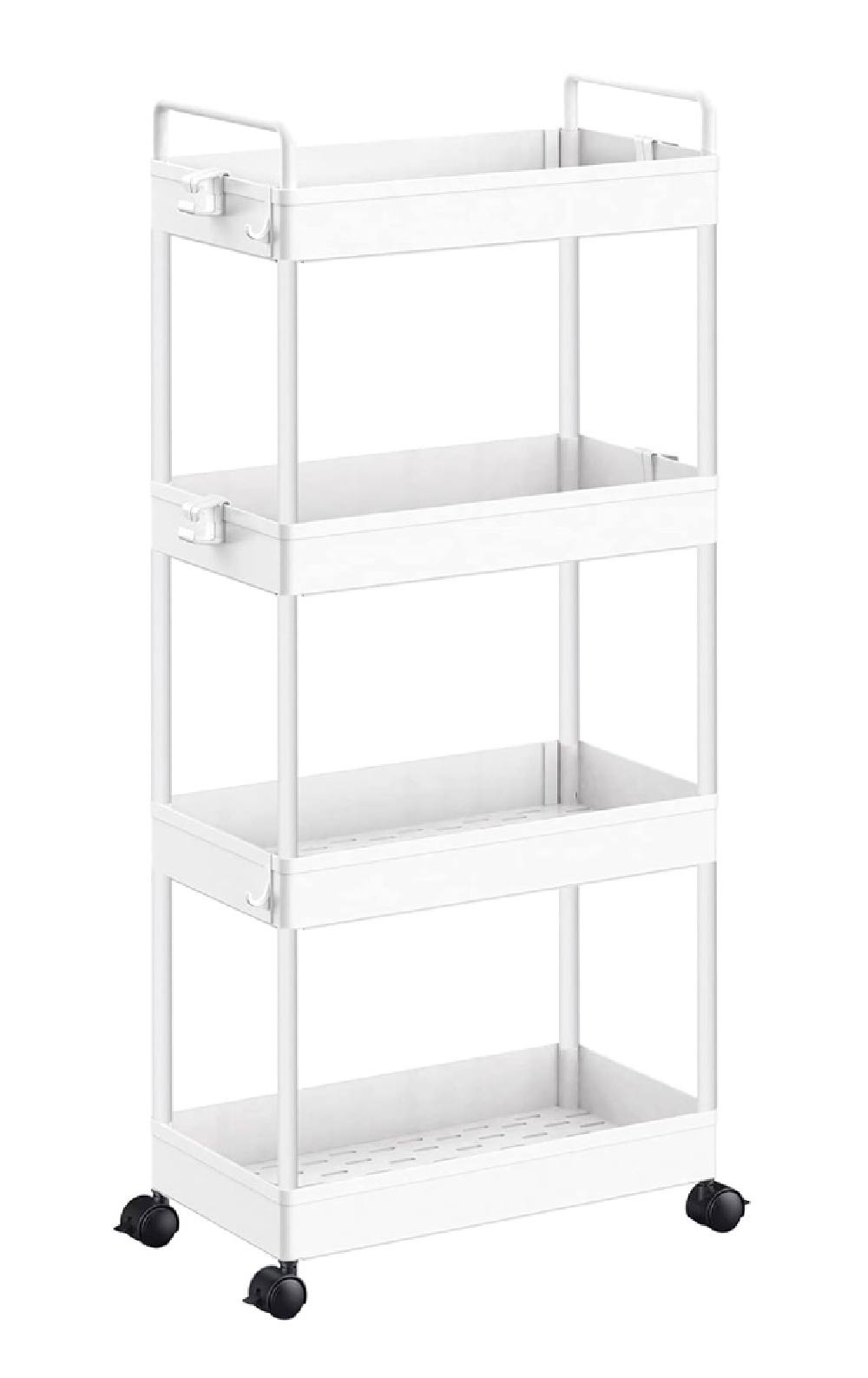 HOME USE τρόλει κουζίνας HUH-0163, 4 θέσεων, 40x21.5x91.5cm, λευκό