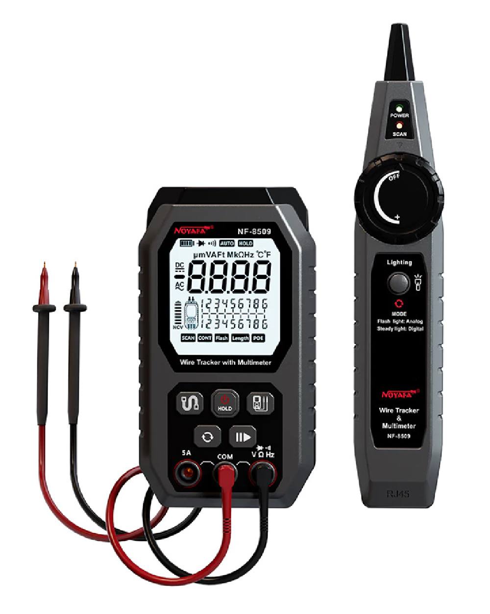 NOYAFA ψηφιακό πολύμετρο & ανιχνευτής καλωδίων NF-8509, NCV