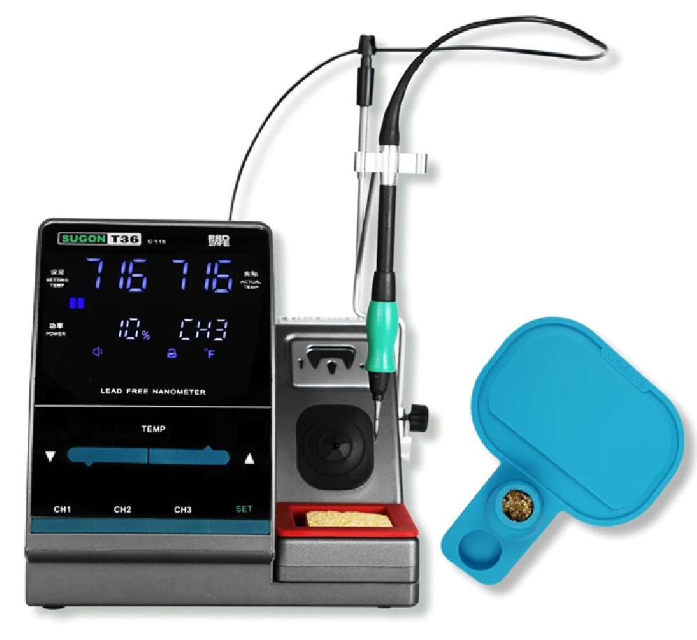 SUGON ψηφιακός σταθμός συγκόλλησης T36 με κολλητήρι, 120W, 200-450 °C