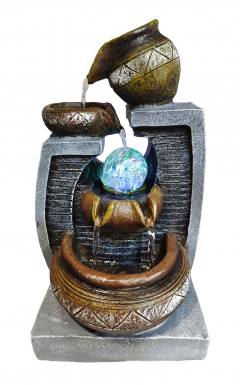 HOME USE διακοσμητικό συντριβάνι HUH-0170, φωτιζόμενο, 18x20x35cm