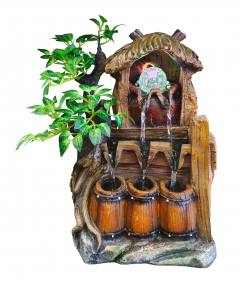 HOME USE διακοσμητικό συντριβάνι HUH-0175, φωτιζόμενο, 28x18x40cm