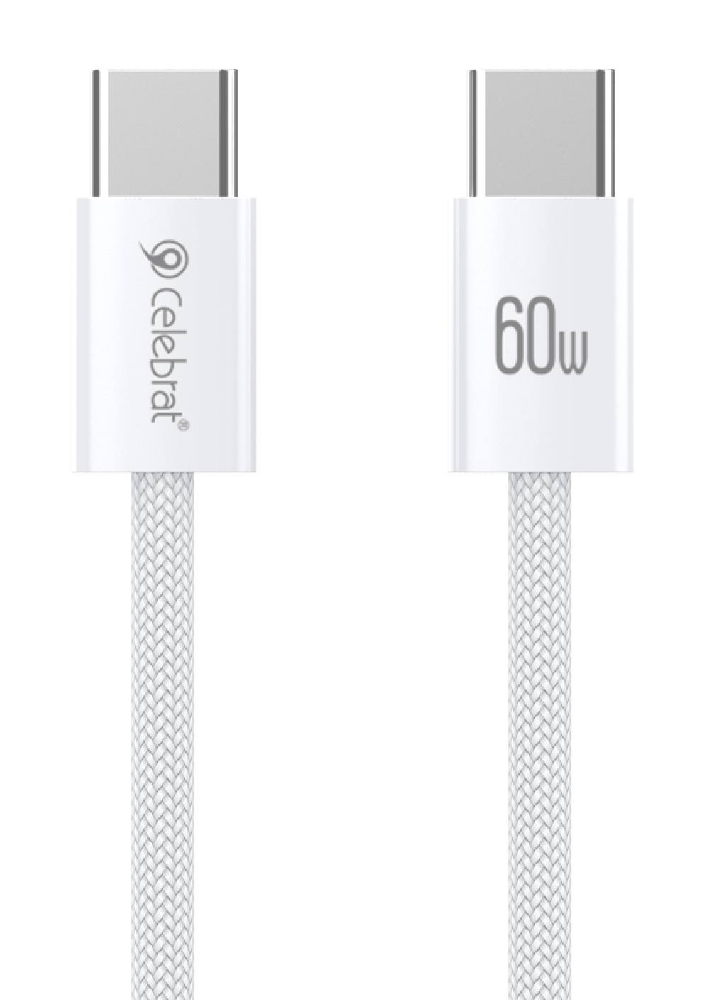 CELEBRAT καλώδιο USB-C U600, 60W, 480Mbps, 1m, λευκό