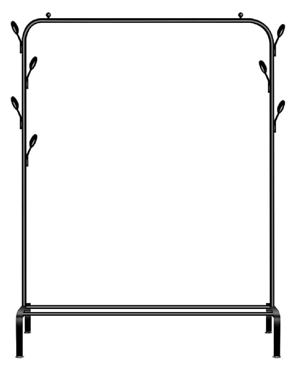 HOME USE κρεμάστρα δαπέδου HUH-0179, μεταλλική, 110x40x150cm, μαύρη