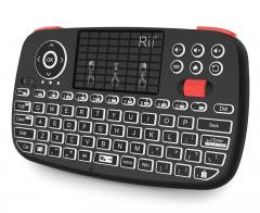 RIITEK ασύρματο mini πληκτρολόγιο i4, backlit, Bluetooth & 2.4GHz, μαύρο