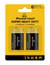 POWERTECH μπαταρίες Zinc Carbon Super Heavy Duty PT-1221, R14 1.5V, 2τμχ