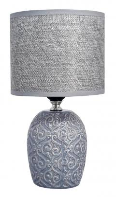 POWERTECH επιτραπέζιο φωτιστικό HLL-0138, E27, κεραμική βάση, γκρι