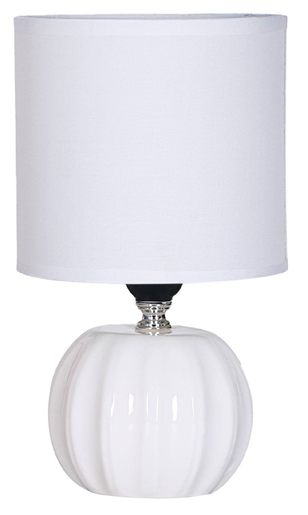 POWERTECH επιτραπέζιο φωτιστικό HLL-0139, E27, κεραμική βάση, λευκό