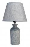 POWERTECH επιτραπέζιο φωτιστικό HLL-0142, E27, κεραμική βάση, γκρι