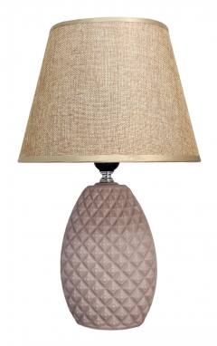 POWERTECH επιτραπέζιο φωτιστικό HLL-0143, E27, κεραμική βάση, ροζ/χρυσό