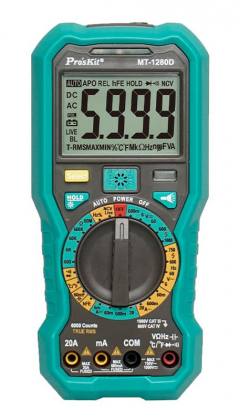 PROSKIT ψηφιακό πολύμετρο MT-1280D, 1000V DC, NVC, True RMS