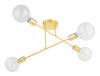 POWERTECH φωτιστικό οροφής HLL-0150, 4x E27, μεταλλικό, χρυσό
