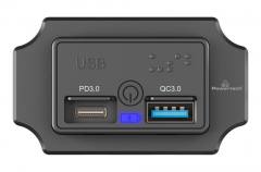 POWERTECH πρίζα USB για σκάφη & οχήματα PTL-009, USB & USB-C, 36W