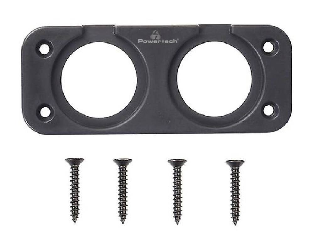 POWERTECH πάνελ πρίζας για σκάφη & οχήματα PTL-013, 2 θέσεις, 102x45mm