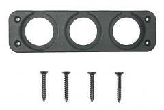 POWERTECH πάνελ πρίζας για σκάφη & οχήματα PTL-014, 3 θέσεις, 150x43mm