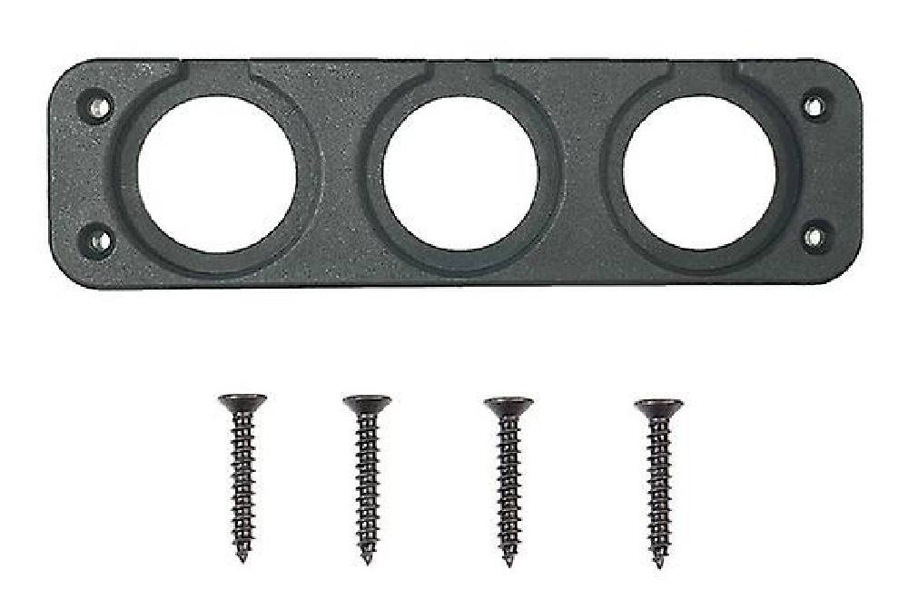 POWERTECH πάνελ πρίζας για σκάφη & οχήματα PTL-014, 3 θέσεις, 150x43mm