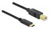 DELOCK καλώδιο USB-C σε USB Type B 83666, 480Mbps, 3m, μαύρο