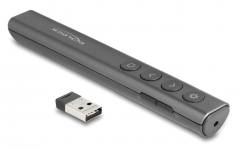 DELOCK τηλεχειριστήριο παρουσιάσεων 64250 με laser & πλήκτρα, 30m, γκρι