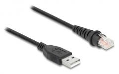 DELOCK καλώδιο USB σε RJ50 90612 για barcode scanner, 3m, μαύρο